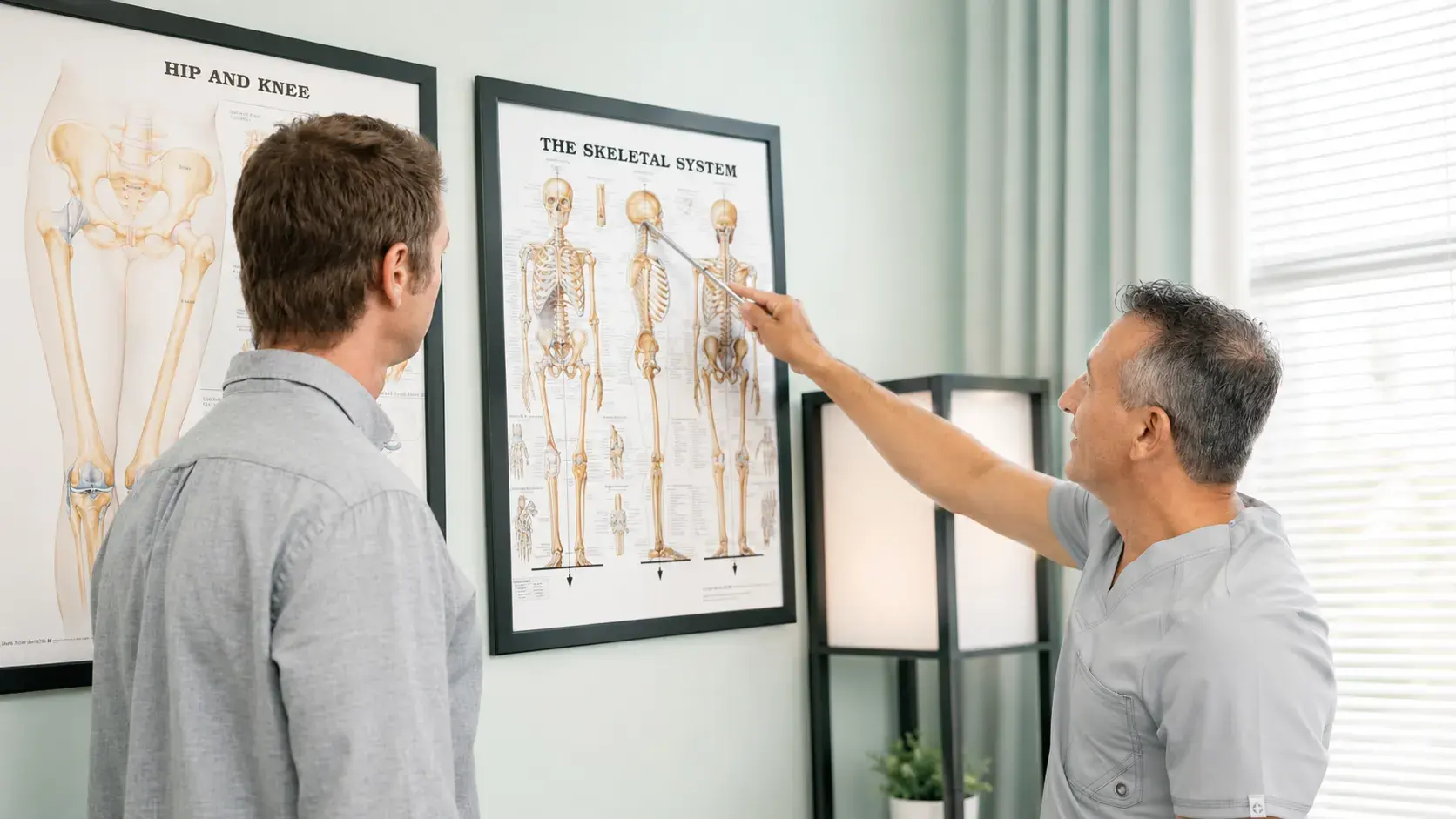 Chiropractor explaining a treatment plan to a patient