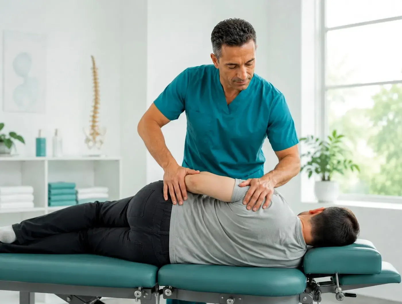 Atención quiropráctica en español en una clínica moderna