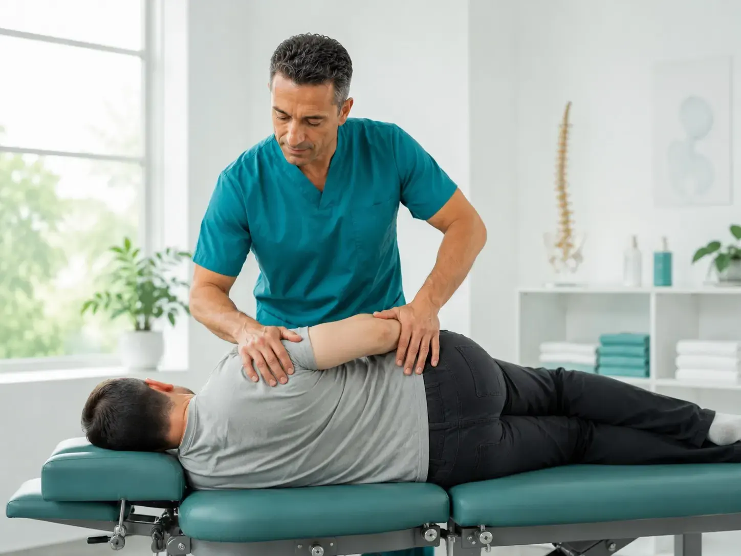 Spinal adjustment chiropractic care